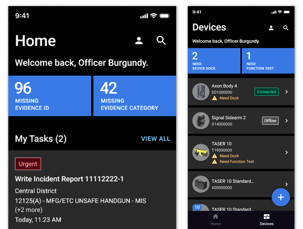 Axon connected devices