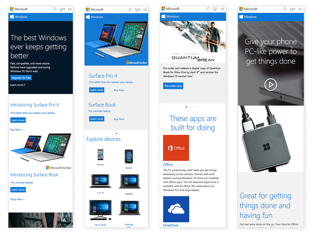 Windows 10 product experience