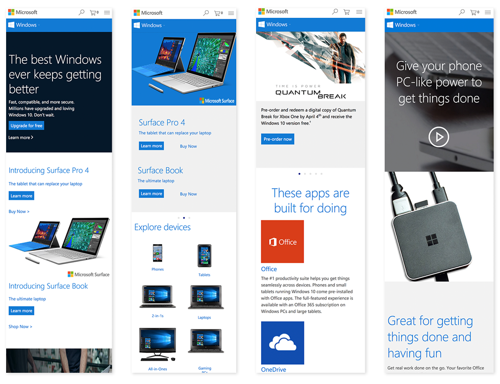 Windows 10 product experience